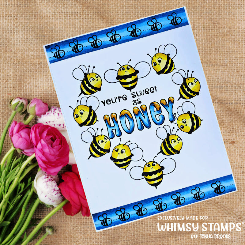 Whimsy Stamps BeeYOUtiful Clear Stamps cwsd405a heart