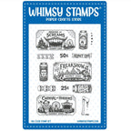Whimsy Stamps Creepy Carnival Freakshow Tickets Clear Stamps cwsd272b