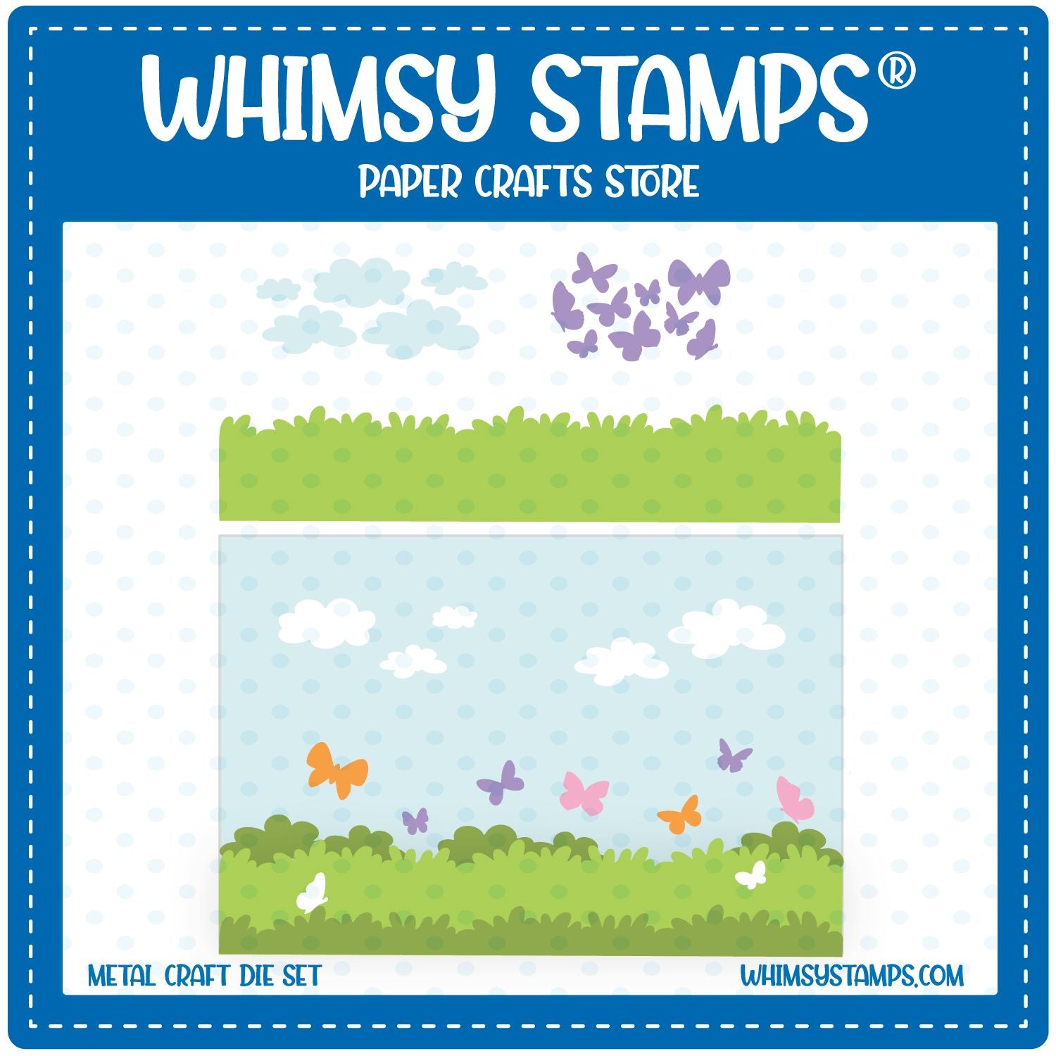 Whimsy Stamps Field of Butterflies Dies wsd141a
