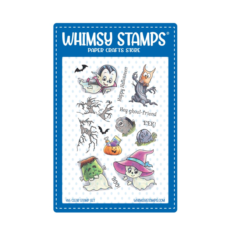 Whimsy Stamps Ghost Party Clear Stamps c1210a