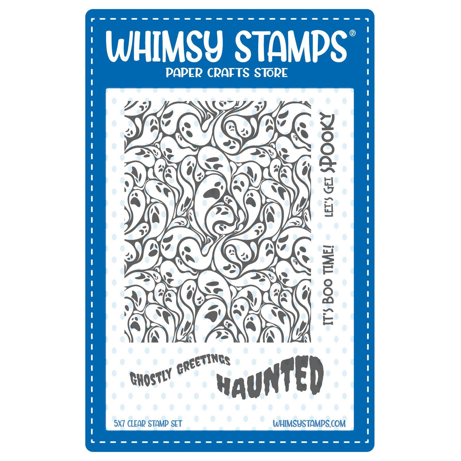 Whimsy Stamps Ghostly Greetings Clear Stamps cwsd475