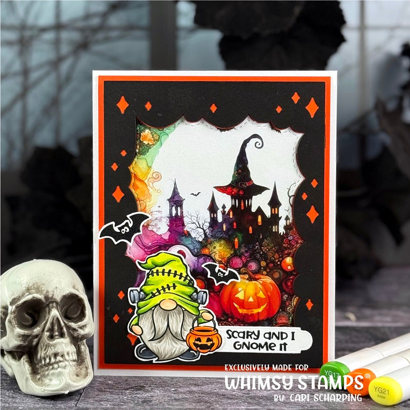 Whimsy Stamps GnomeOween Clear Stamps cwsd324a pumpkin