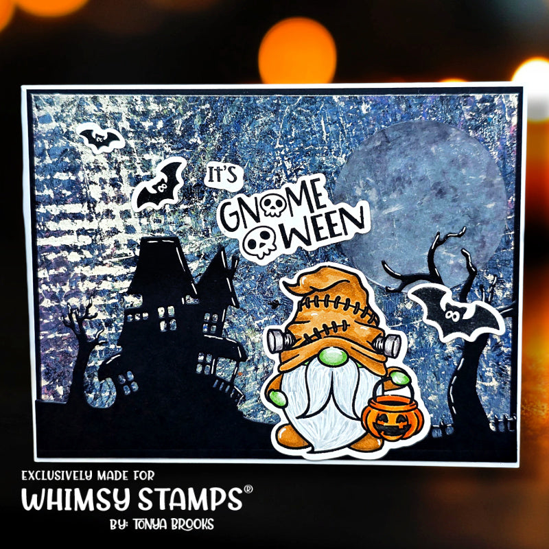 Whimsy Stamps GnomeOween Outline Dies wsd034 monster