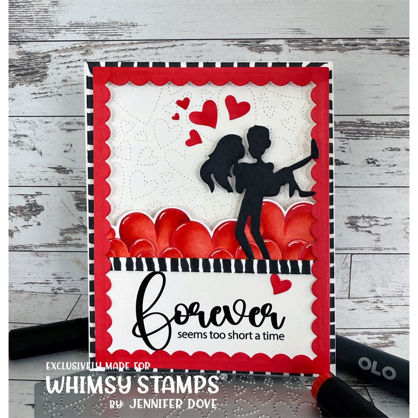 Whimsy Stamps Happy Couple Dies wsd573a hearts