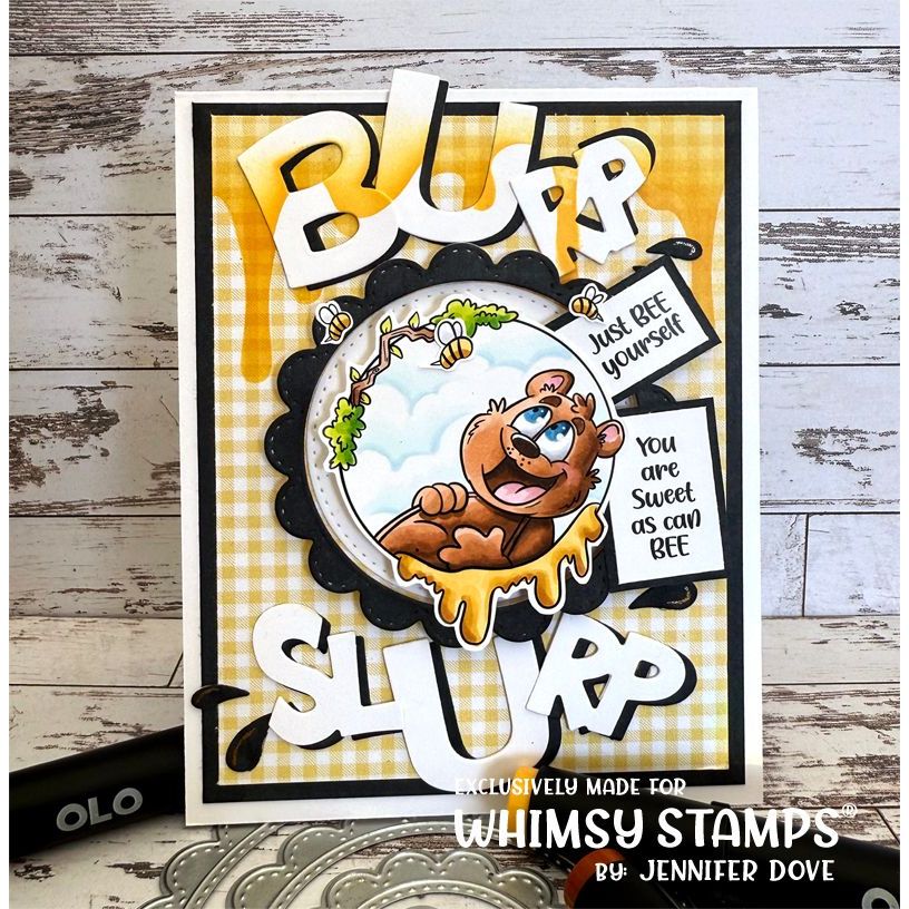 Whimsy Stamps Honeybear Outline Dies wsd019 sweet