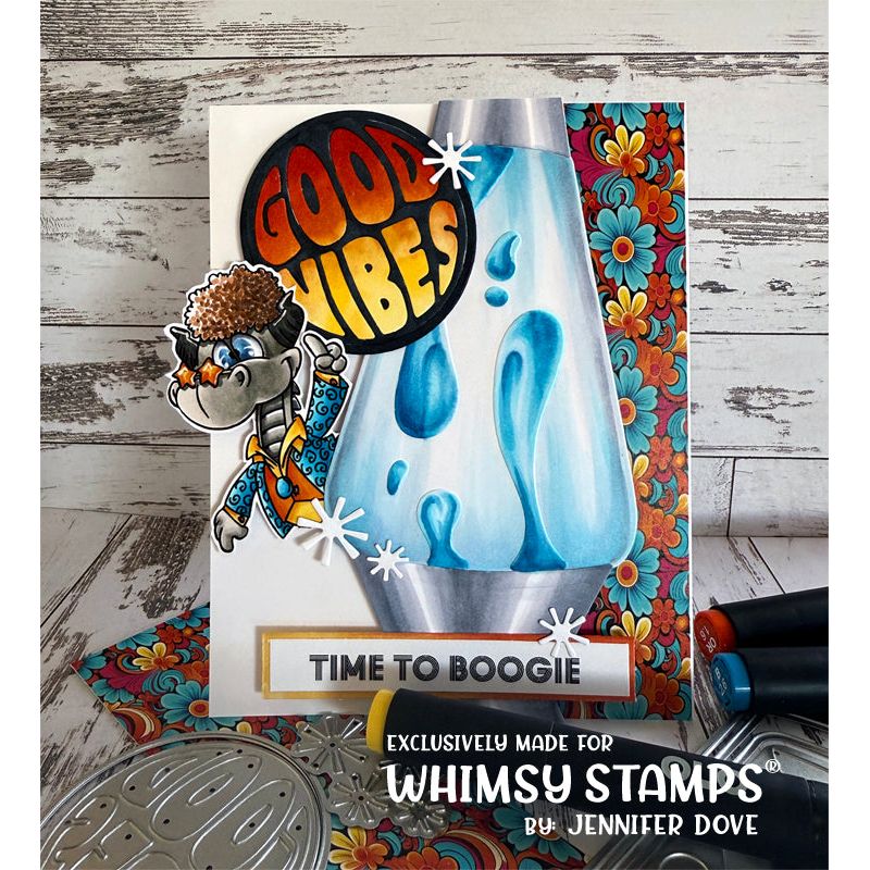 Whimsy Stamps Lava Lamp Dies wsd448a groovey