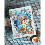 Whimsy Stamps Mermaid Kids Girl and Boy Clear Stamp Set treasure
