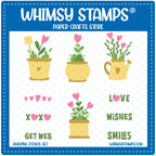 Whimsy Stamps Planted Hearts Layering Stencils wss112a