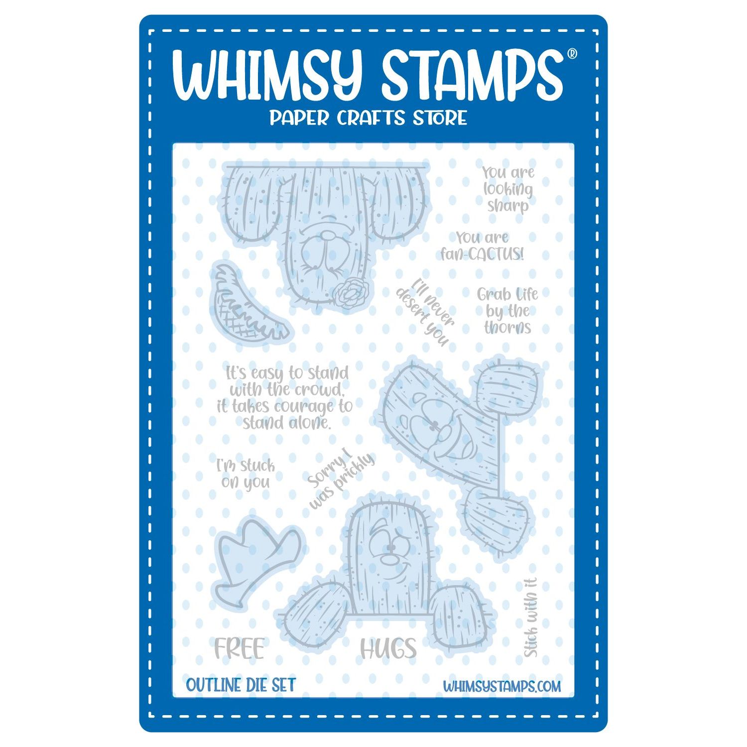 Whimsy Stamps Prickly Friends Outline Dies wsd124a