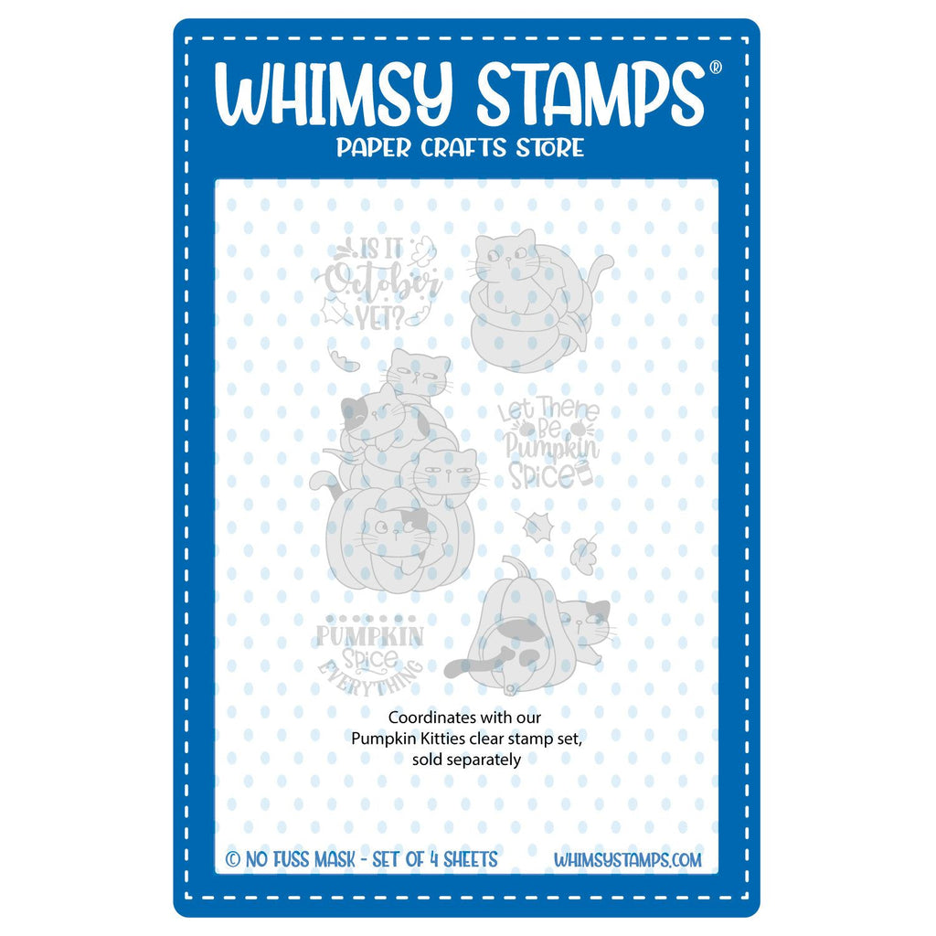 Whimsy Stamps Pumpkin Kitties NoFuss Masks wsnfm42