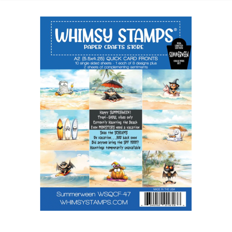 Whimsy Stamps Quick Summerween Card Fronts wsqcf-47