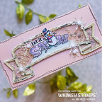 Whimsy Stamps Slimline Banner Die wsd234 snowman