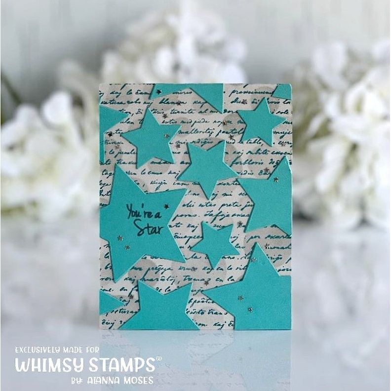 Whimsy Stamps Slimline Stardust Die wsd179 stars