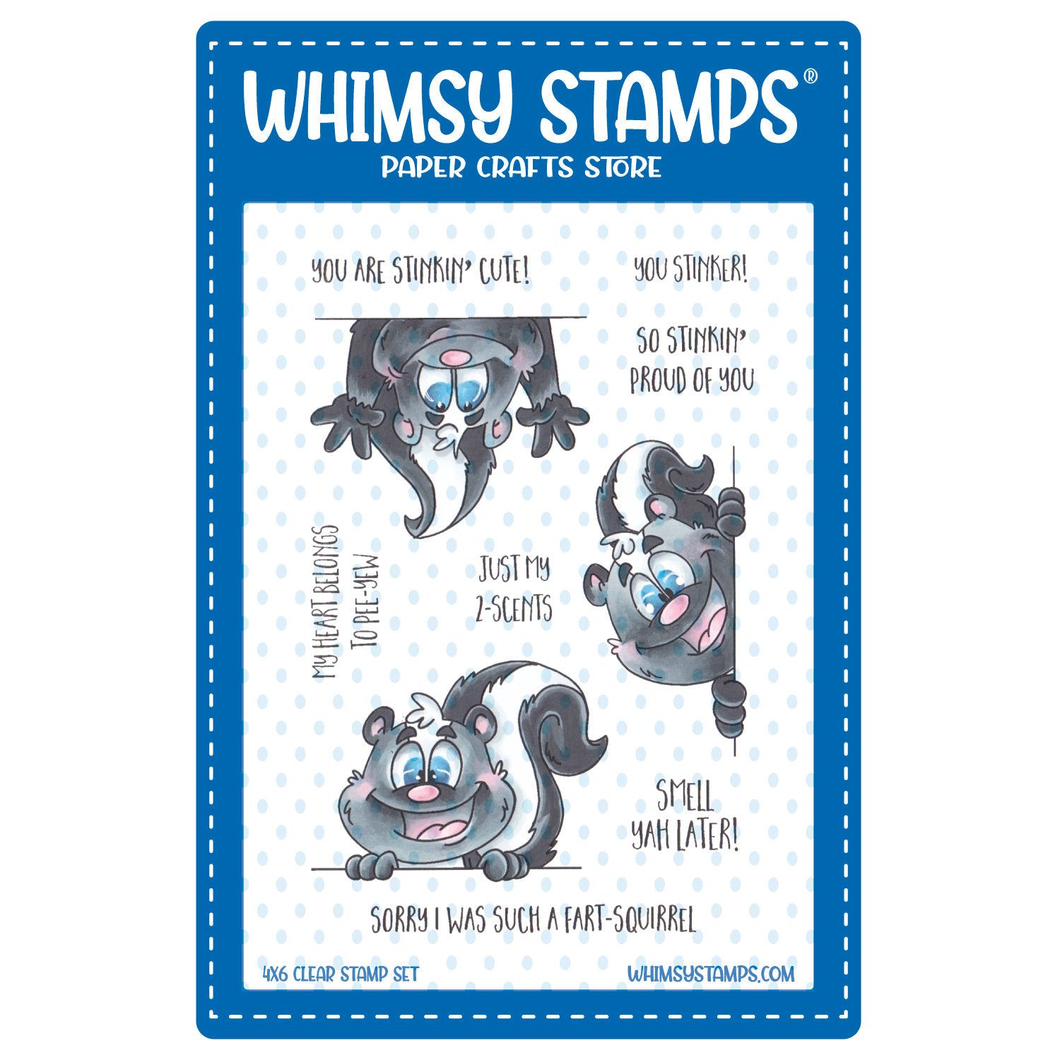 Whimsy Stamps Stinkin Cute Clear Stamps dp1004a