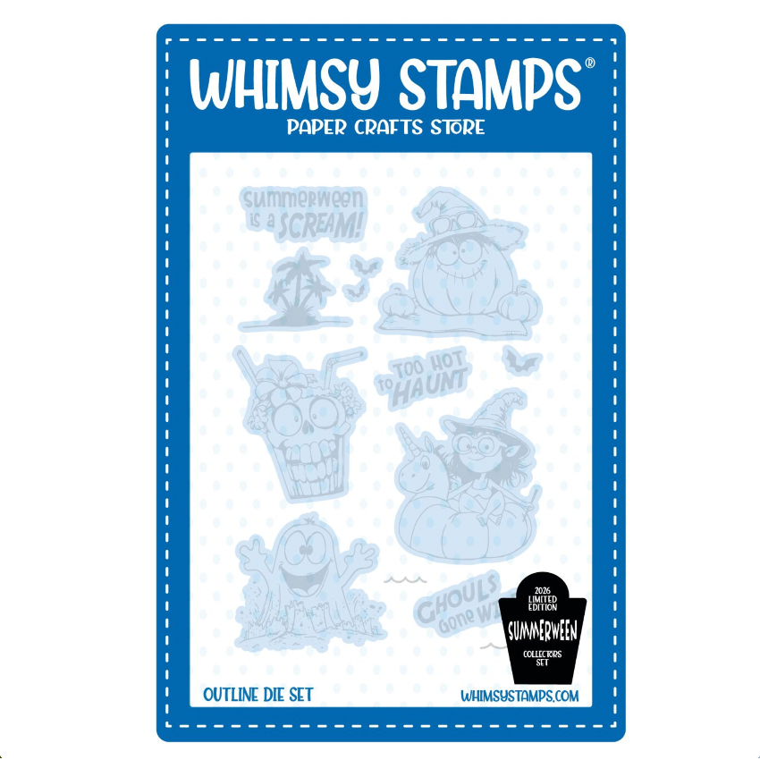 Whimsy Stamps Summerween Scream Outline Dies wsd053