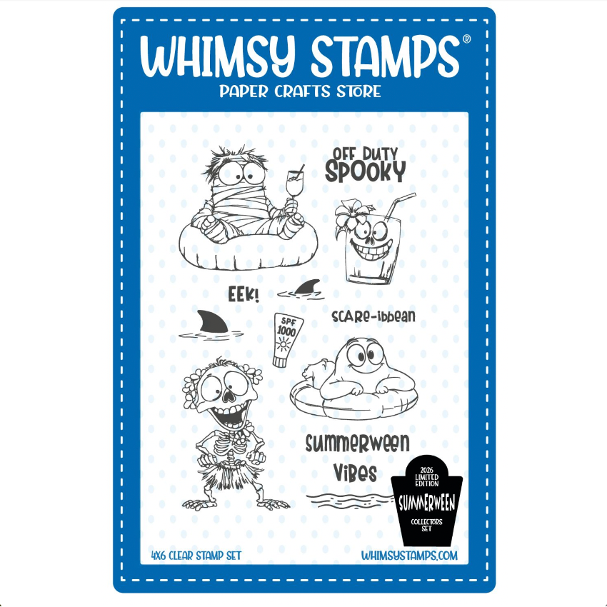 Whimsy Stamps Summerween Vibes Clear Stamp and Die Set image 1