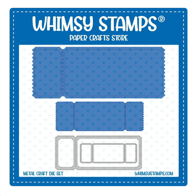 Whimsy Stamps Terrific Slim Tickets Dies wsd193a