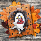 Whimsy Stamps Terrific Tickets Strip Die wsd063 orange tickets background card