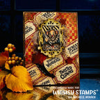 Whimsy Stamps Terrific Tickets Strip Die wsd063 scary clown card