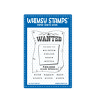 Whimsy Stamps Wanted Poster Clear Stamps cwsd317a