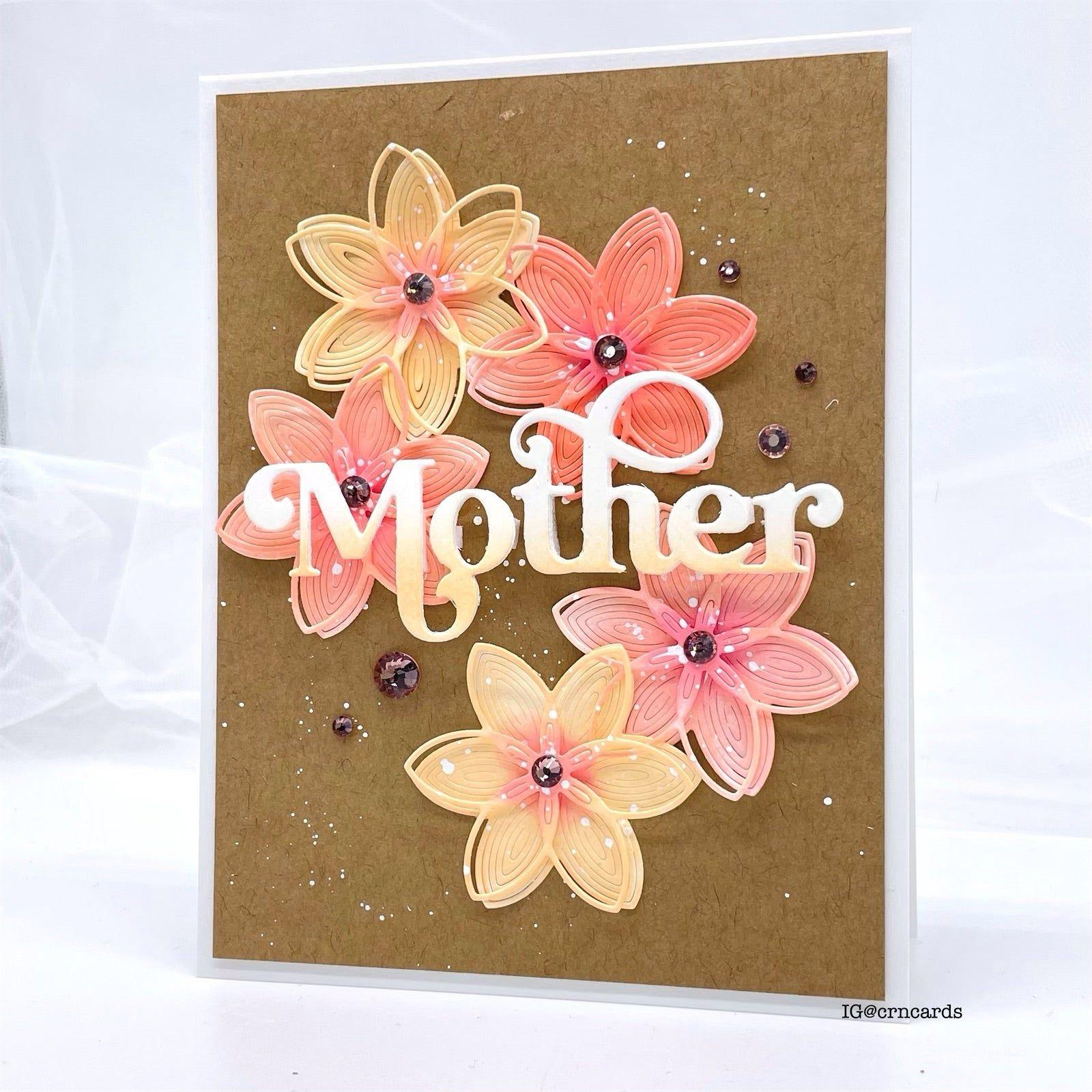 Simon Says Stamp Whirl Blossom Wafer Dies s915 Be Bold Mother Card