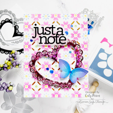 Simon Says Stamp Whirl Butterflies Wafer Dies s863 Celebrate Just a Note Card | color-code:ALT02