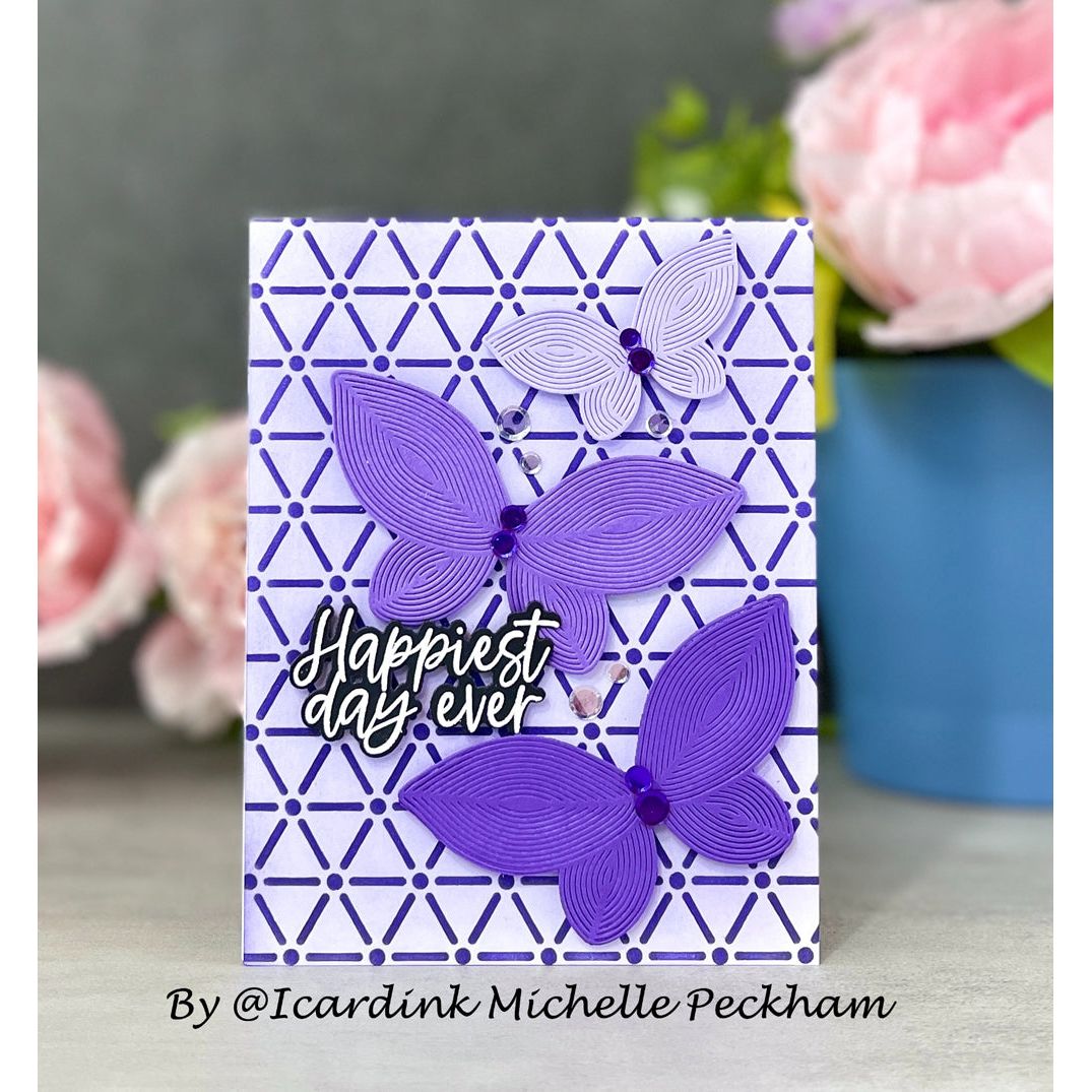 Simon Says Stamp Whirl Butterflies Wafer Dies s863 Celebrate Happy Day Card