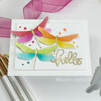 Simon Says Stamp Whirl Dragonfly Wafer Dies s907 Be Bold Hello Card