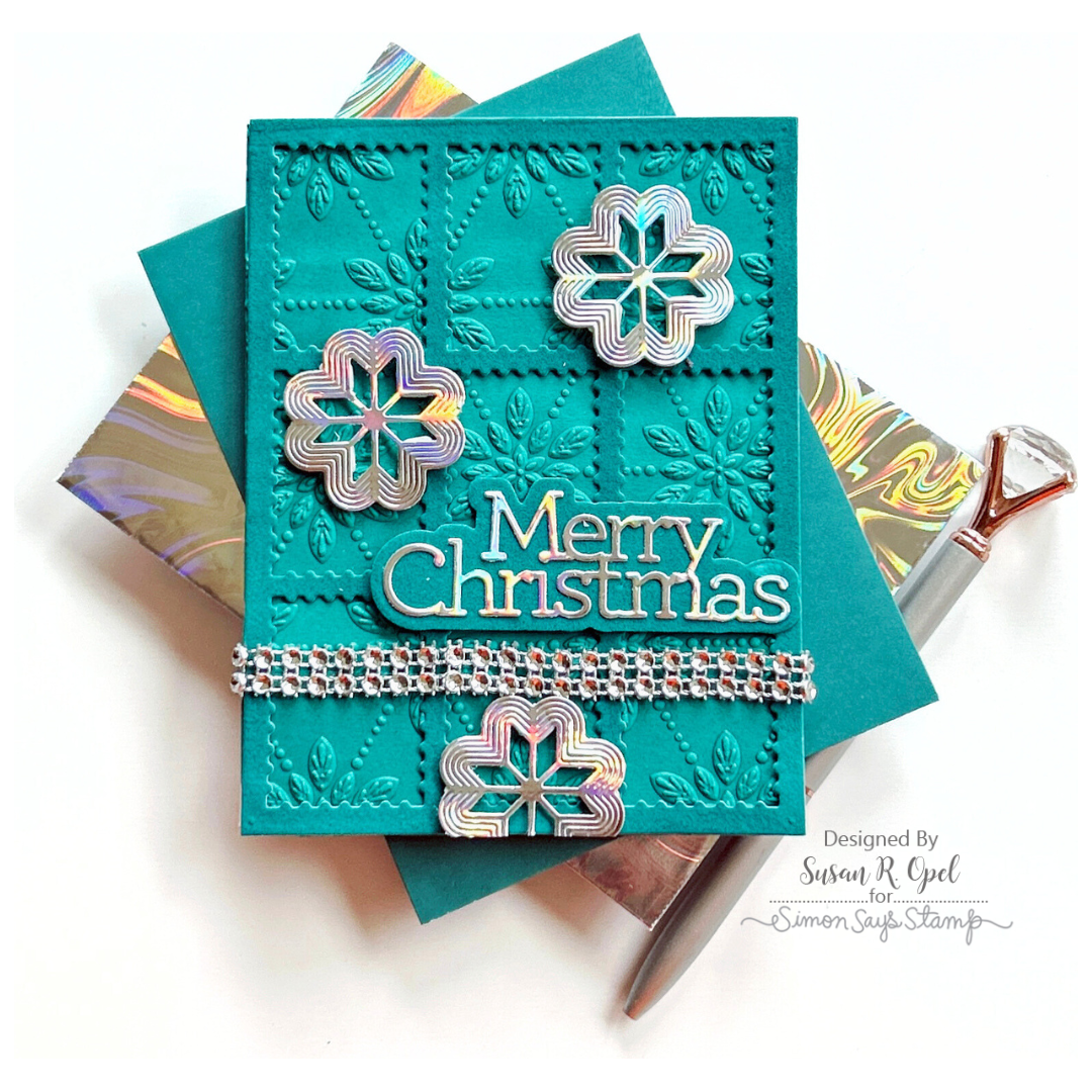 Simon Says Stamp Whirl Nordic Medallion Wafer Die s978 DieCember Christmas Card