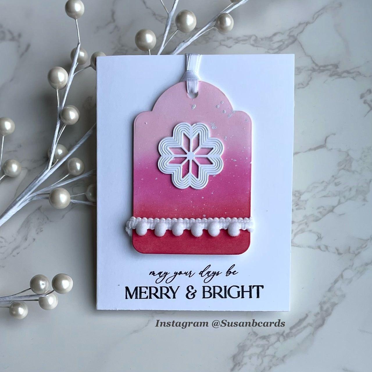 Simon Says Stamp Whirl Nordic Medallion Wafer Die s978 DieCember Christmas Card