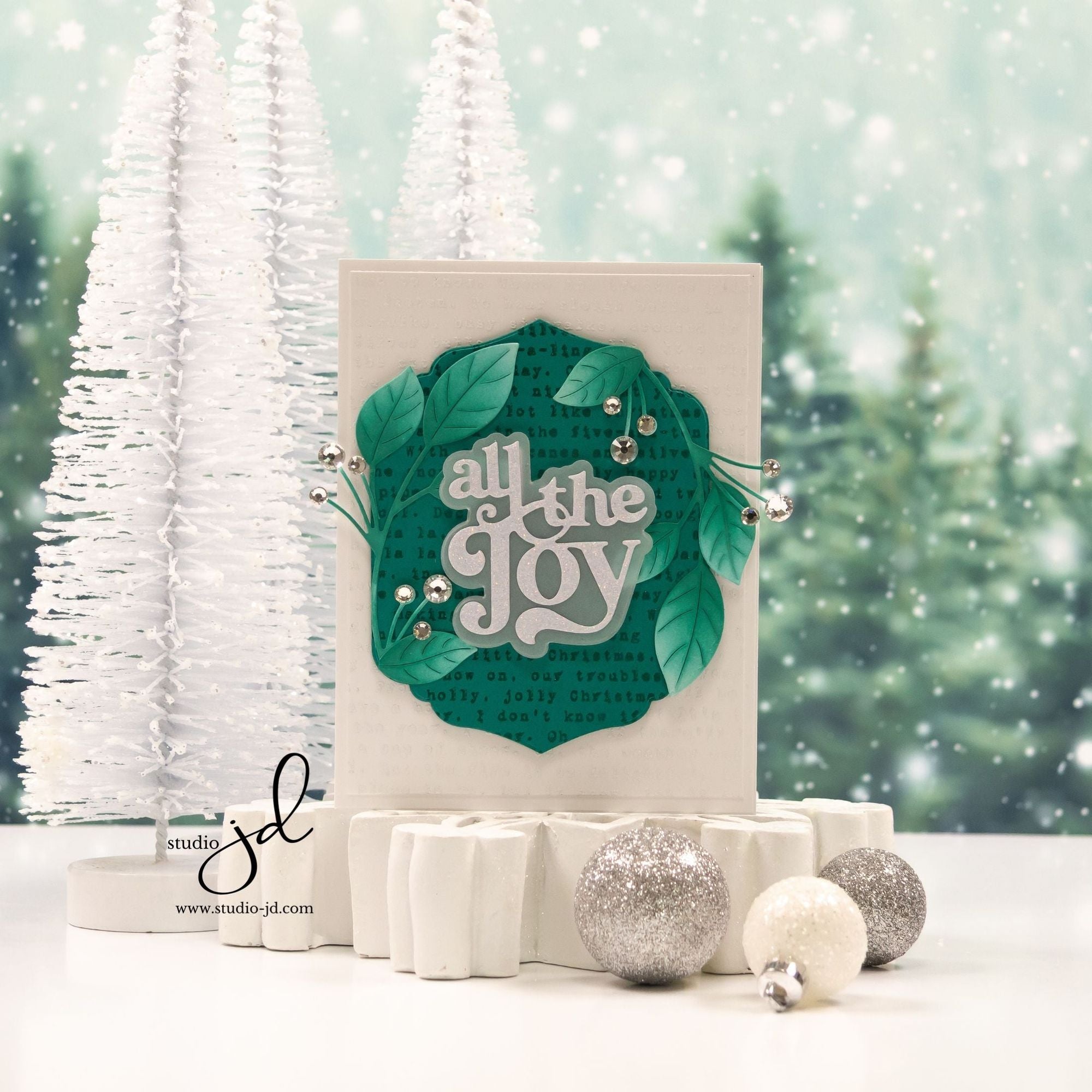 Simon Says Clear Stamp White Christmas Text 1228ss Christmas Card