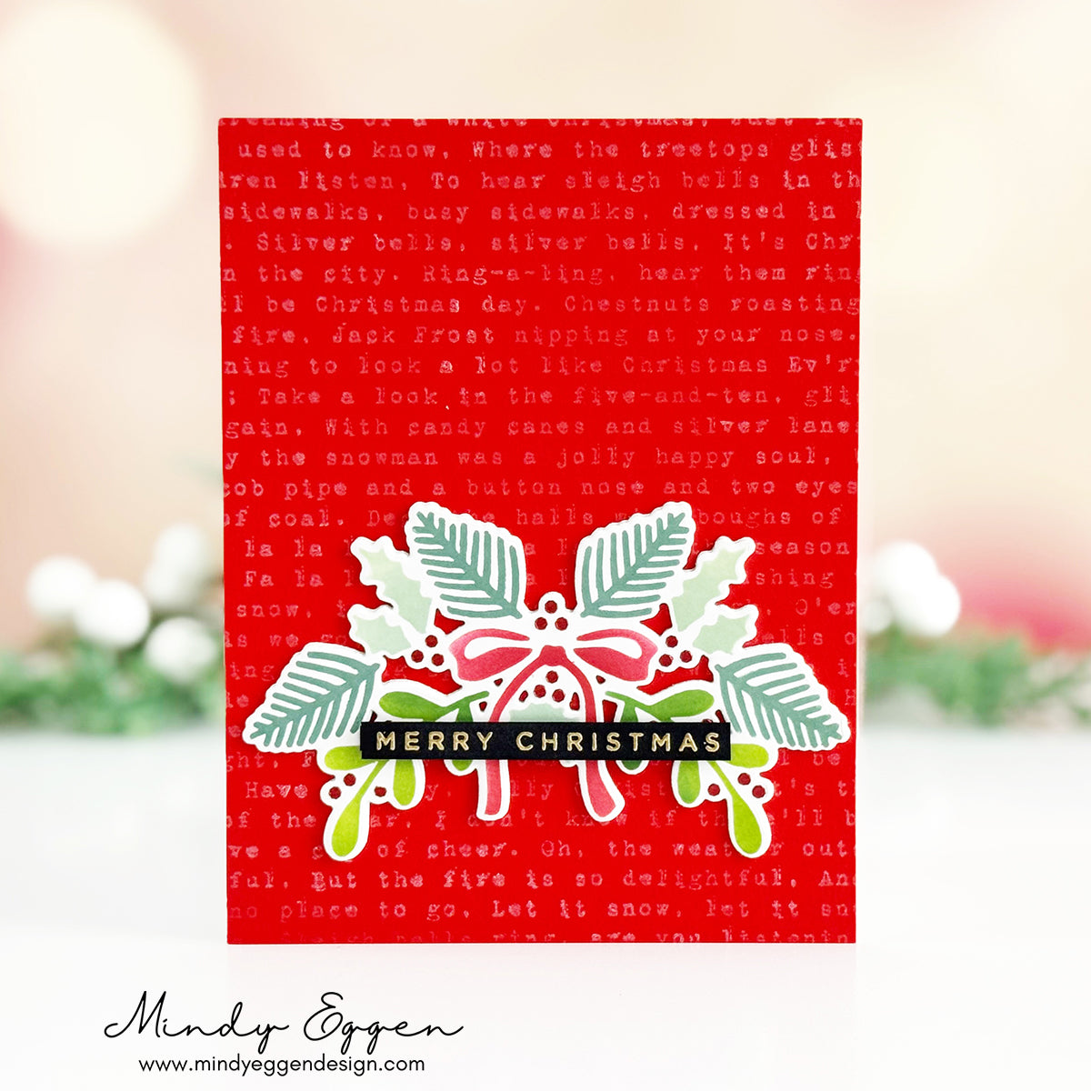 Simon Says Clear Stamp White Christmas Text 1228ss Christmas Card | color-code:ALT10
