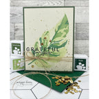 Simon Says Stamp Set of 4 Stencils White Fusion 1077mt Rain or Shine Thanks Card | color-code:ALT06