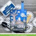 Lawn Fawn Set Wolf Before 'n Afters Clear Stamps and Dies Interactive card pull tab
