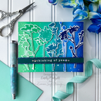Tim Holtz Wildflowers Stamps with Simon Says Stamp Dies Bundle setwf25 Thinking of You Card | color-code:ALT03