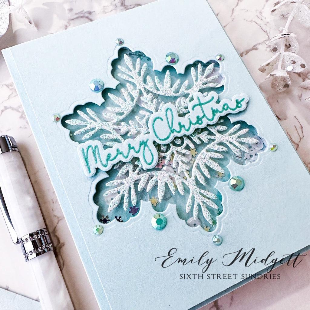 Simon Says Stamp Willow Snowflake Wafer Dies sssd112907 Season Of Wonder Christmas Card