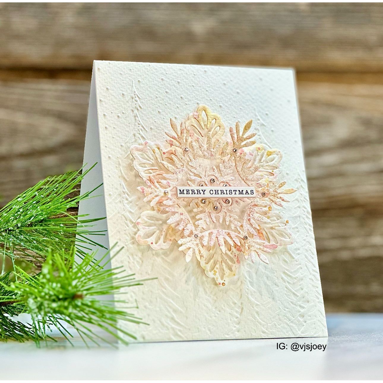 Simon Says Stamp Willow Snowflake Wafer Dies sssd112907 Season Of Wonder Christmas Card