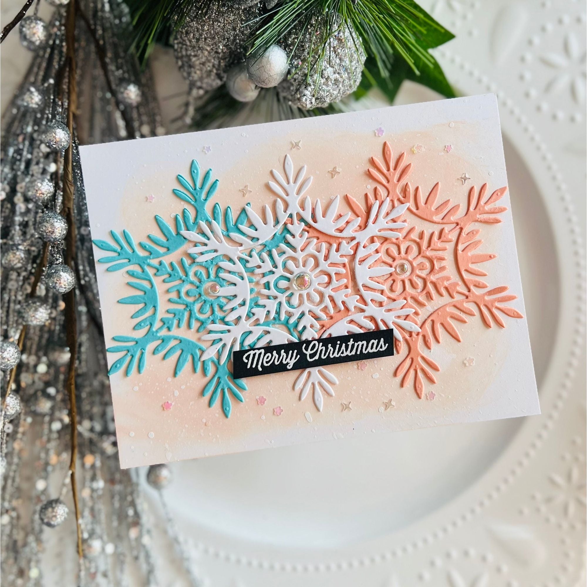Simon Says Stamp Willow Snowflake Wafer Dies sssd112907 Season Of Wonder Christmas Card