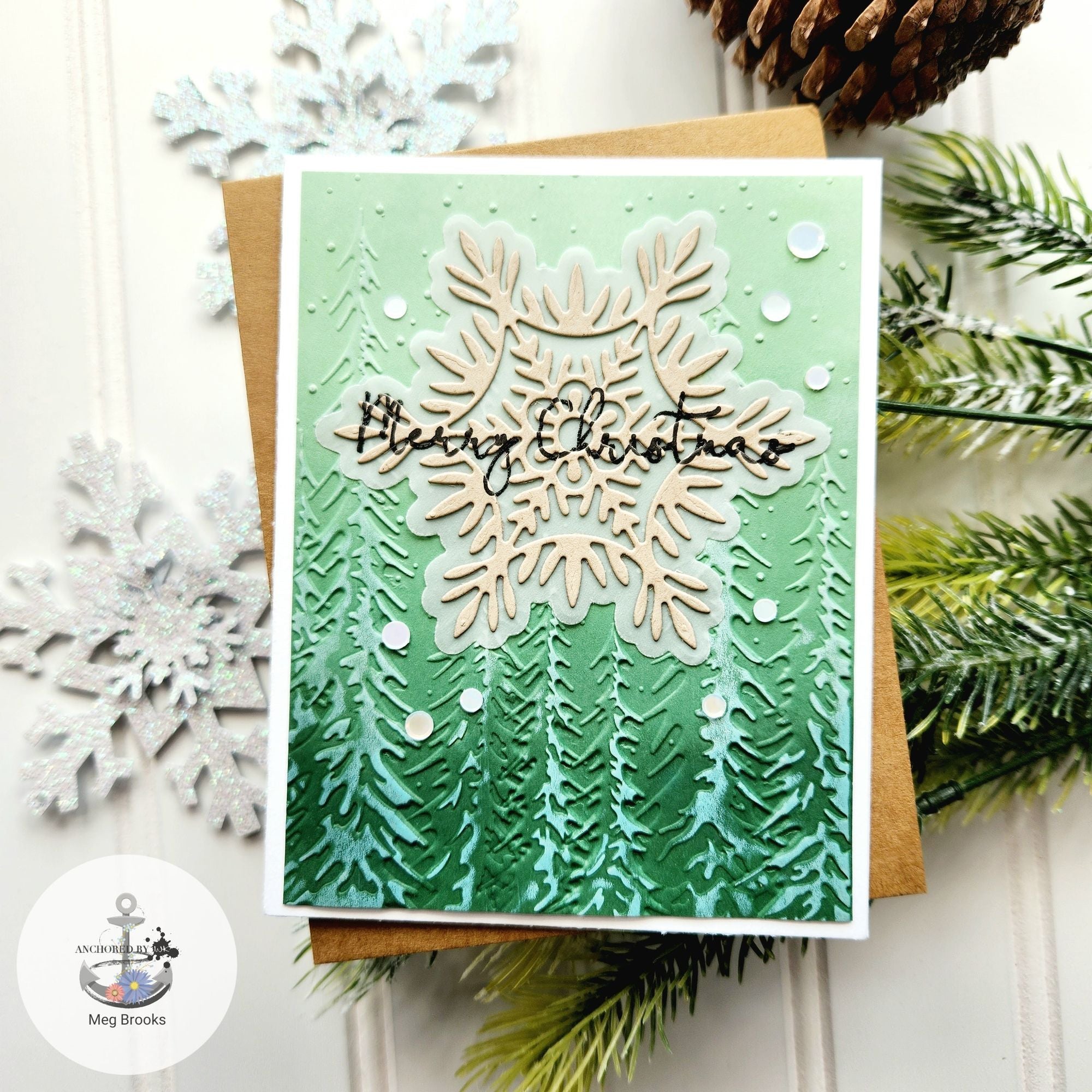 Simon Says Stamp Willow Snowflake Wafer Dies sssd112907 Season Of Wonder Christmas Card