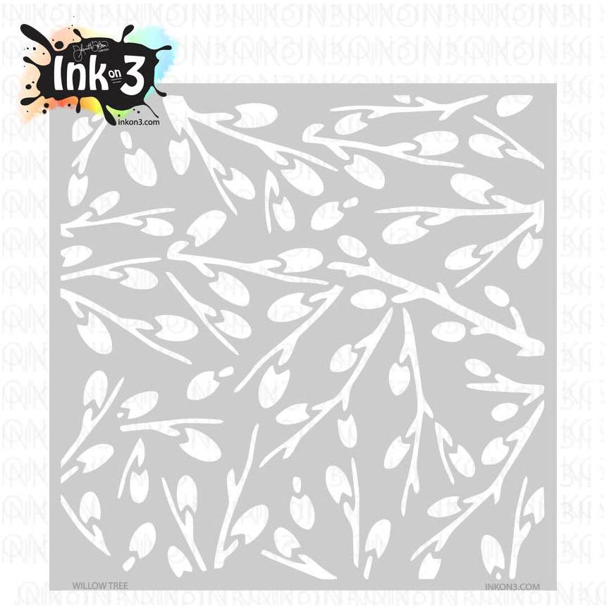Inkon3 Willow Tree 6x6 Stencil