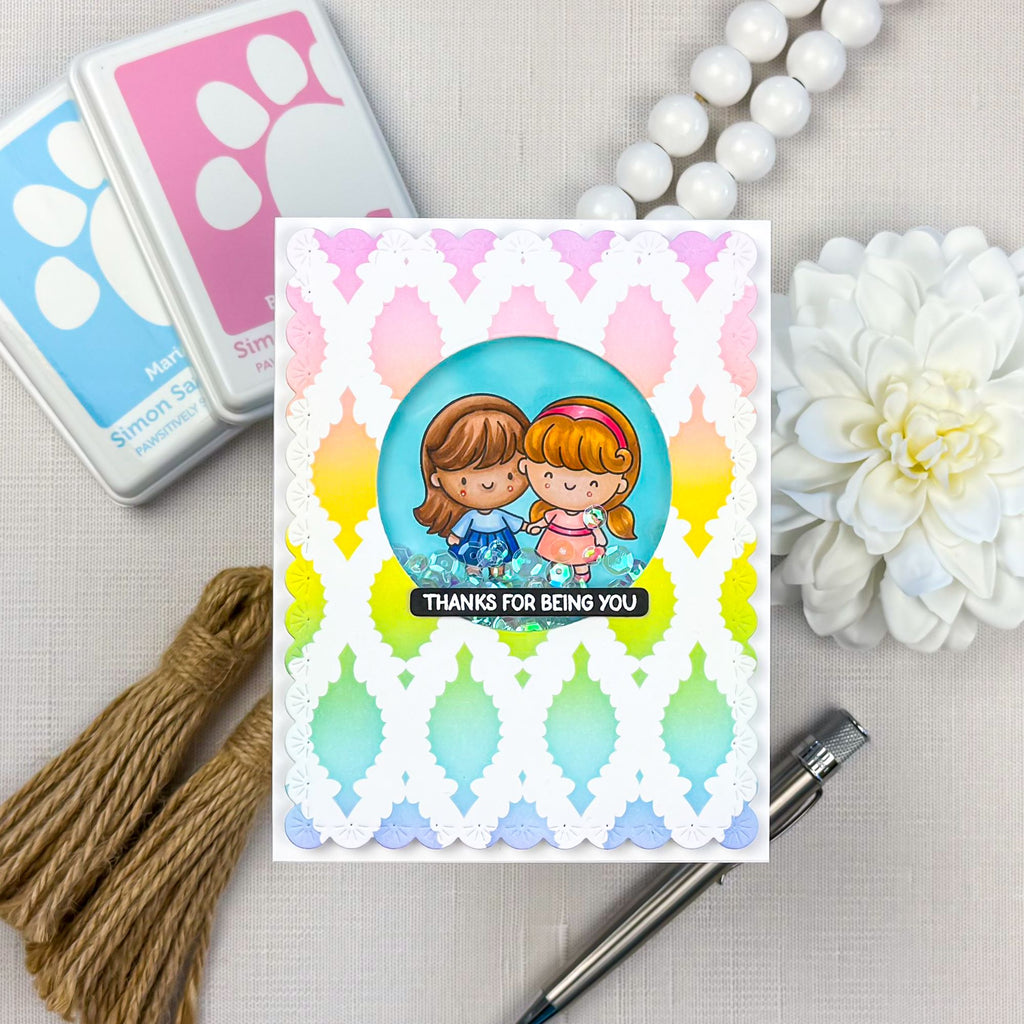 Simon Says Stamp Stencils and Die Willowweave set1225ww Always There