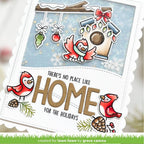 Lawn Fawn Set Winter Birds Add-Ons Clear Stamps and Dies home for the holidays