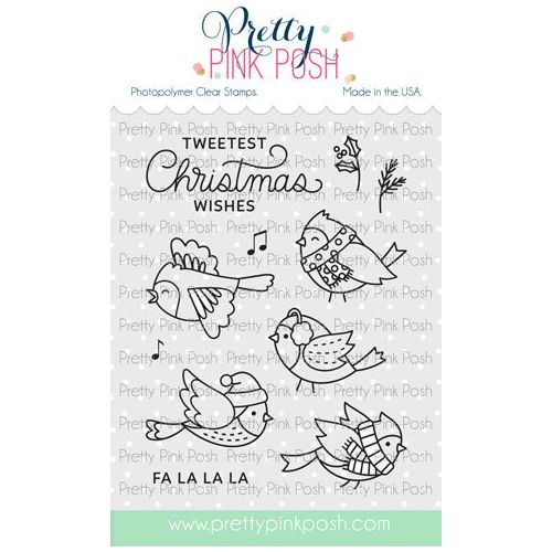 Pretty Pink Posh Winter Birds Clear Stamps
