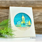 CZ Design Winter Village Wafer Dies czd217 Season Of Wonder Christmas Card
