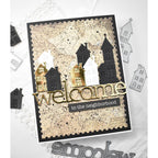CZ Design Winter Village Wafer Dies czd217 Season Of Wonder Welcome Neighbor Card