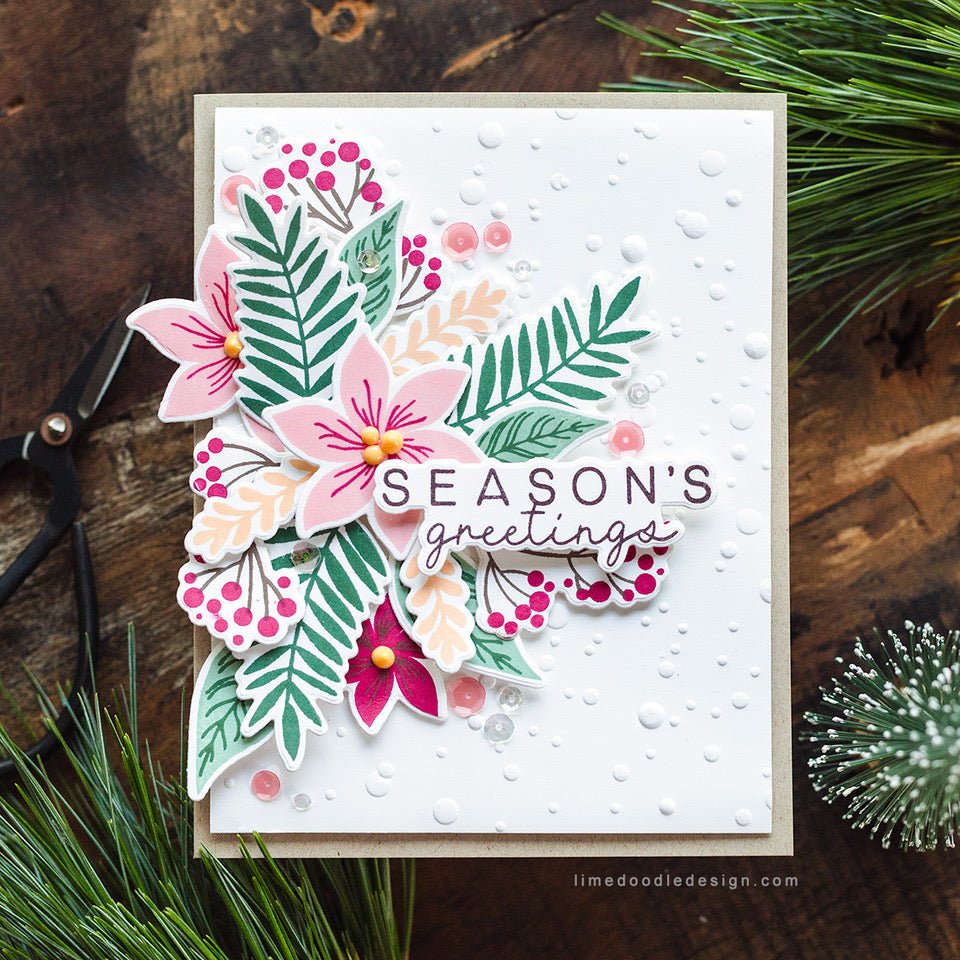 CZ Design Clear Stamps Winter Wishes cz282c All The Joy Christmas Card | color-code:ALT02