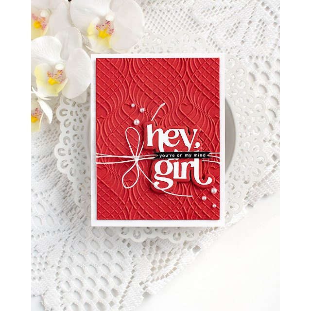 Simon Says Stamp Fancy Hey Girl Wafter Dies 1545sd Heart to Heart Friend Card | color-code:ALT01