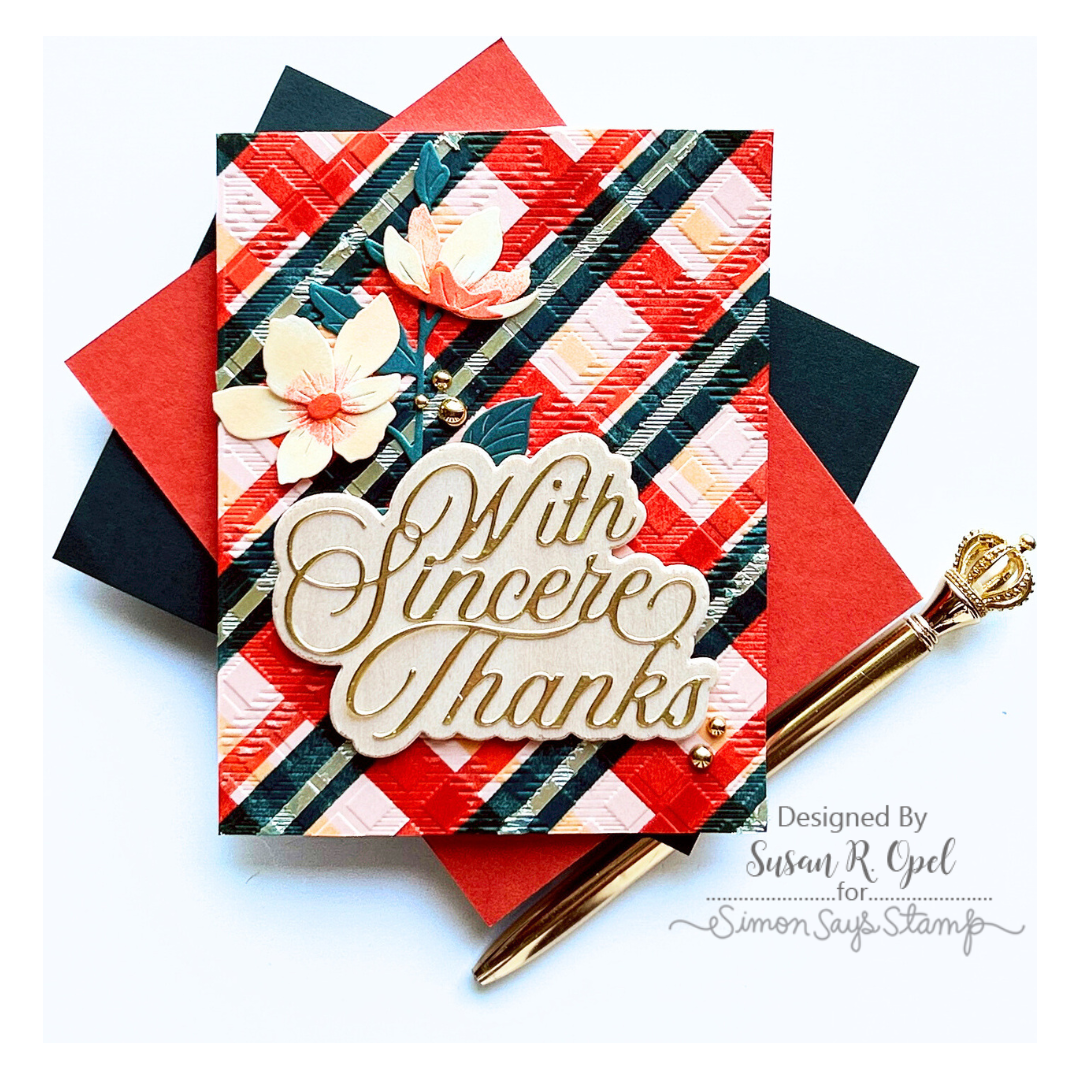 Simon Says Stamp With Sincere Thanks Wafer Dies 1119sd Stamptember Thanks Card
