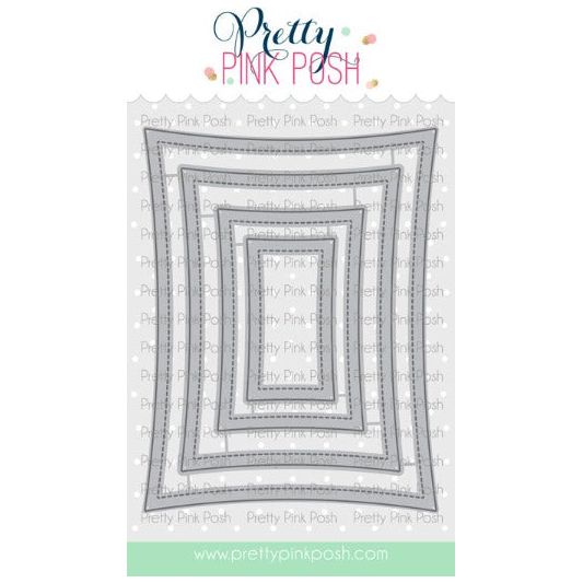 Pretty Pink Posh WONKY STITCHED RECTANGLES Dies