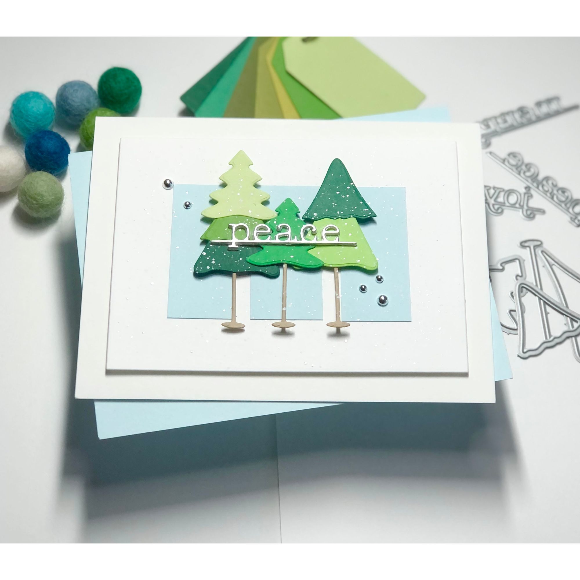 CZ Design Wonky Tree O Wafer Dies czd209 Season Of Wonder Christmas Card
